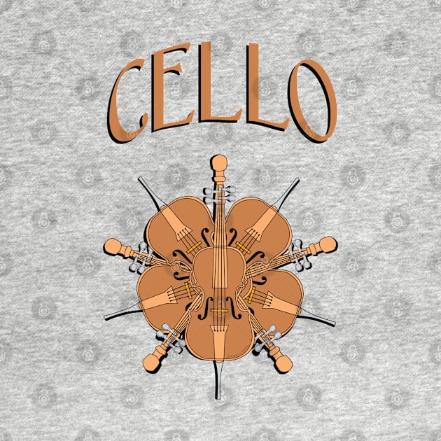 Five Cellos Text by Barthol Graphics